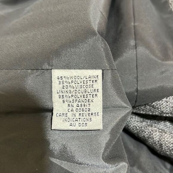 Calvin Klein blazer pockets wool blend lined blue gray white 2 FIRM on PRICE - Picture 9 of 9